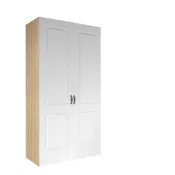 Armario ropero puerta abatible spaceo home marsella blanco 120x240x60 cm