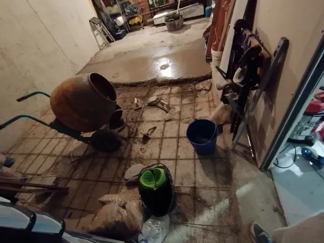 Alinear suelo de un trastero con hormigón