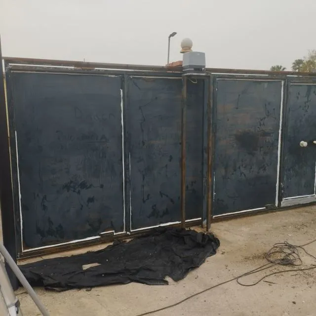 Pintar puerta de garaje oxidada